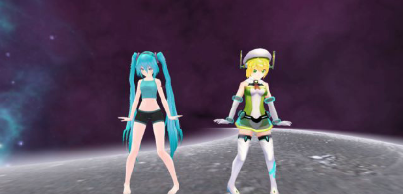 初音未来和尤尼提酱共舞