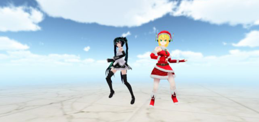 初音未来和尤尼提酱共舞