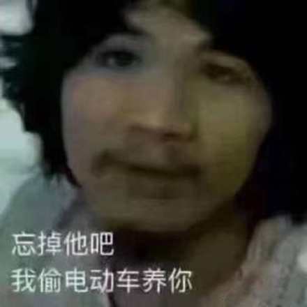 忘了他吧我偷电动车养你表情包大全可保存