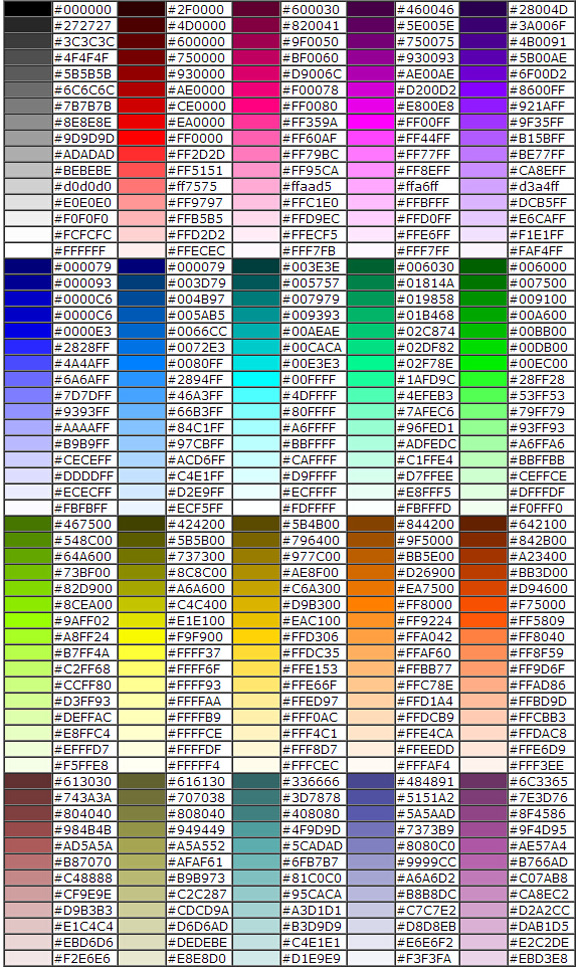 球球大作战名字颜色代码