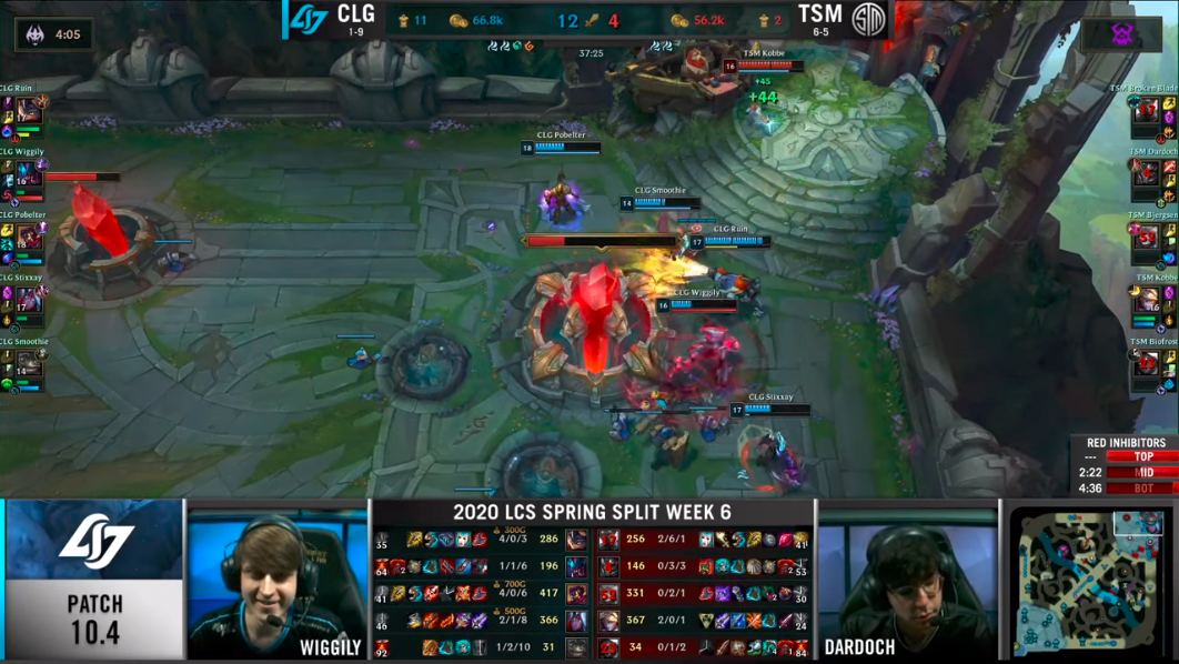 赛事速知：Pobelter代替Crown上场 CLG爆冷战胜TSM