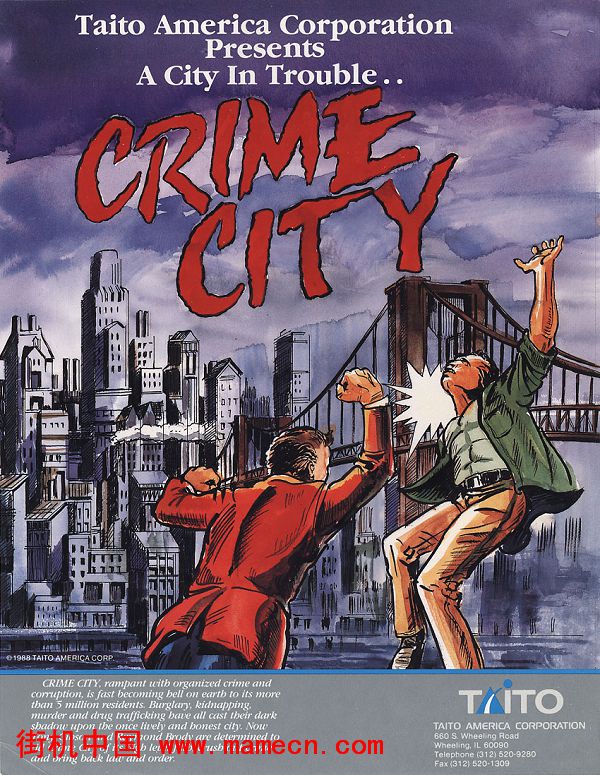 罪恶都市美版Crime City(US)街机游戏海报