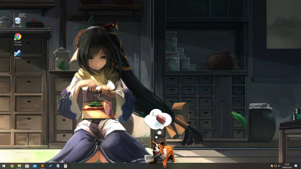 桌面萌狗绿色免安装版