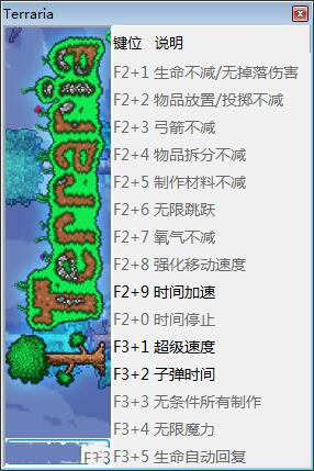 泰拉瑞亚十五项修改器 v1.4.0.1 peizhaochen版