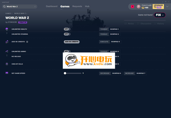 僵尸世界大战七项修改器 v2020.02.17 最新版