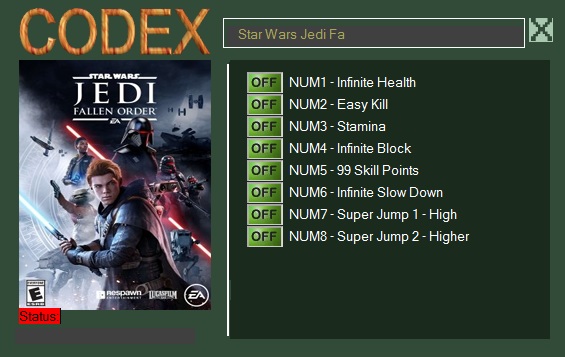 星球大战 绝地：陨落的武士团 八项修改器CODEX版