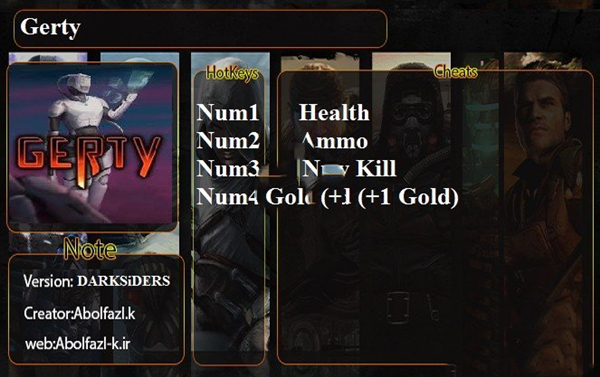Gerty四项修改器 v1.0 Abolfazl版