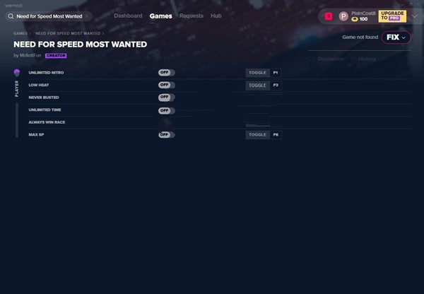 极品飞车：最高通缉六项修改器 v2019.12.10 MrAntiFun版（支持Origin）