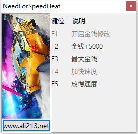 极品飞车21热度修改器 v1.0 无限金钱速度
