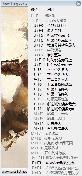 全面战争三国三十项修改器 v1.0.0.9198 peizhaochen版