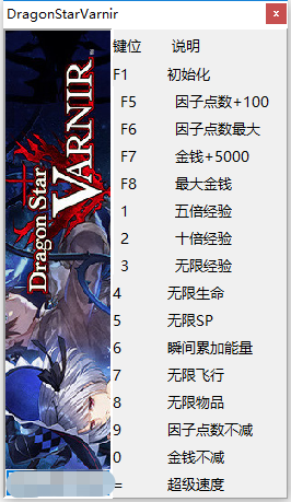 龙星的瓦尔尼尔十五项修改器 v1.0 peizhaochen版