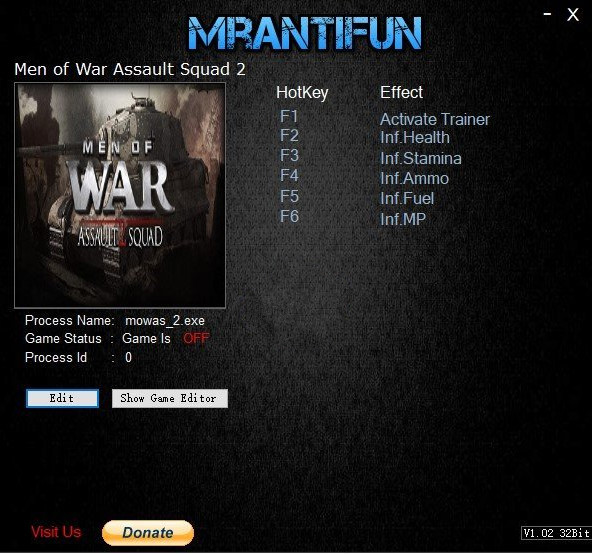 战争之人：突击小队2五项修改器 MrAntiFun版
