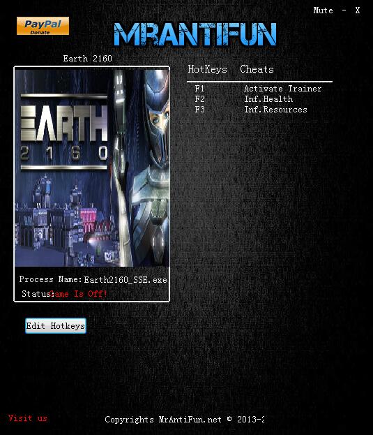 地球2160两项修改器 v1.3.8 MrAntiFun版