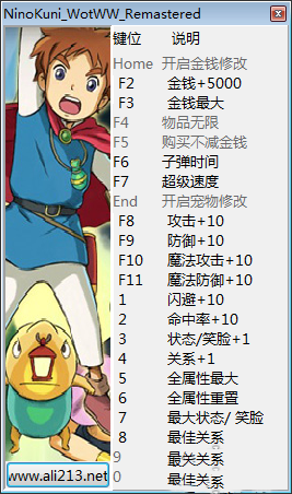 二之国白色圣灰的女王二十项修改器截图