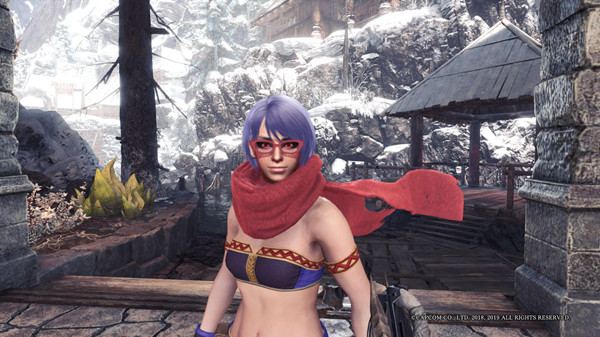 怪物猎人世界：冰原围巾和眼镜装饰MOD 绿色免费版