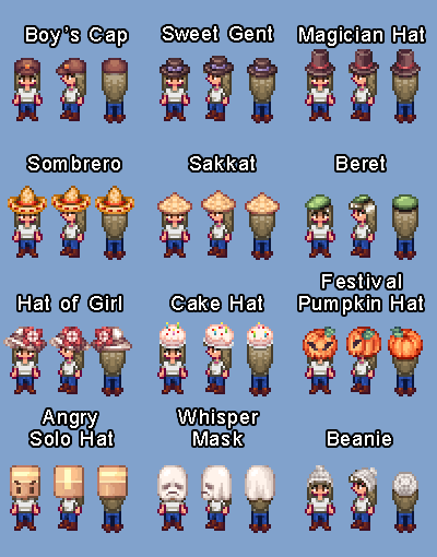 星露谷物语仙境传说帽子替换MOD Seyph版