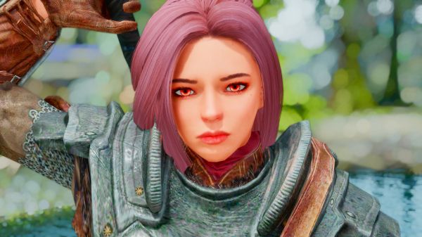 上古卷轴5天际Gracie紫色头发重装型女性随从MOD介绍