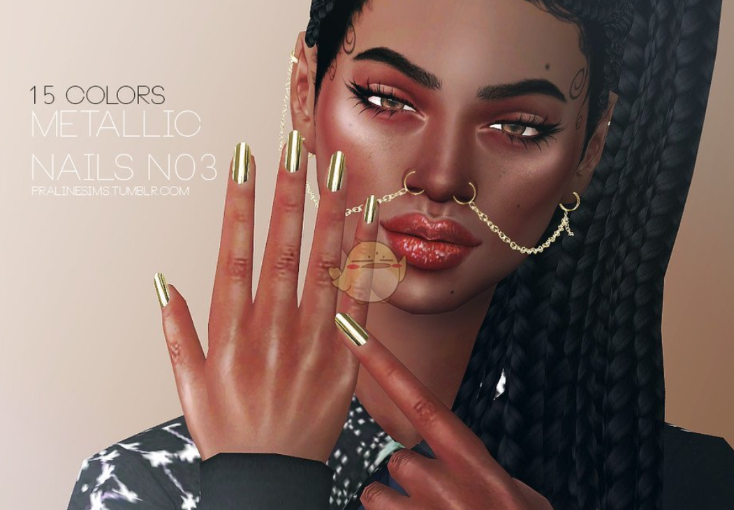 模拟人生4精致金属色指甲MOD v1.0 Pralinesims版