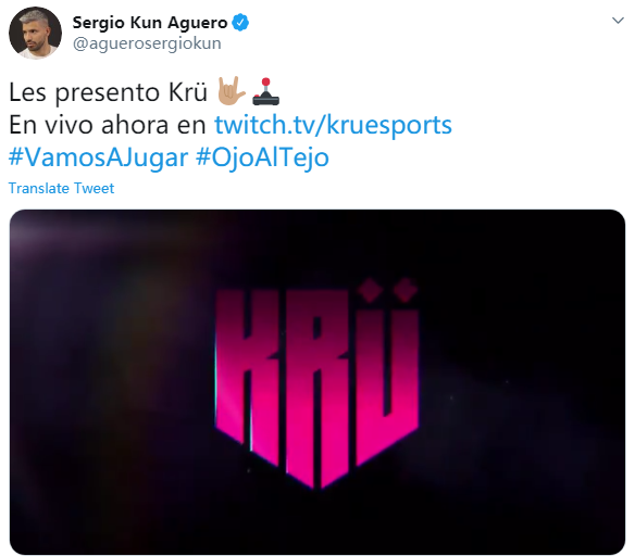 足球巨星阿奎罗成立电子竞技俱乐部KRÜ