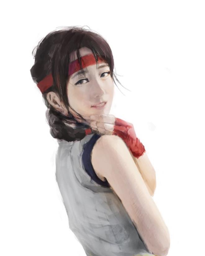 《拳皇》坂崎由莉玩家手绘图片