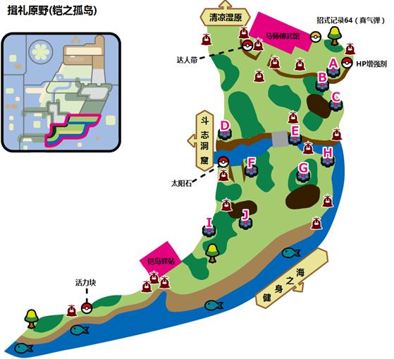 口袋妖怪剑盾凯之孤岛揖礼原野野生宝可梦出没场所攻略分享