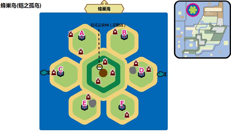 口袋妖怪剑盾凯之孤岛蜂巢岛海野生宝可梦出没场所攻略分享