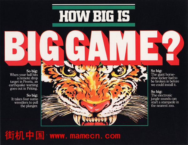 大游戏Big Game街机游戏海报