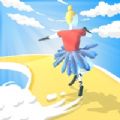 芭蕾舞女演员的奔跑3D
