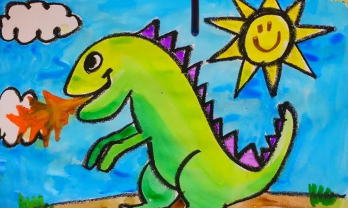 抖音涂色恐龙