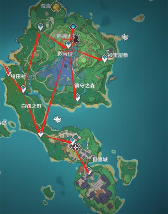《原神》稻妻全地图开启攻略 《原神》稻妻全地图开启攻略