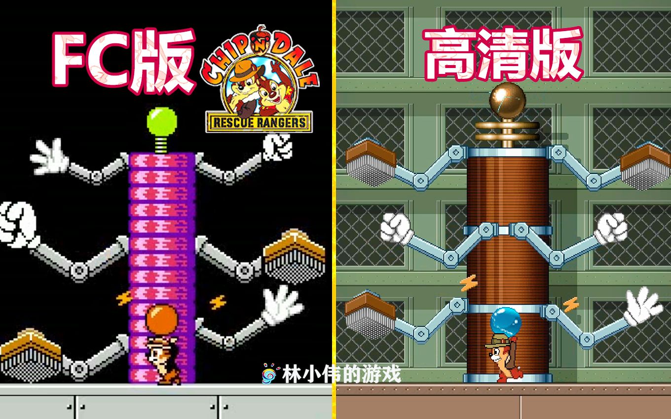 FC红白机游戏松鼠大作战高清重制版游戏视频
