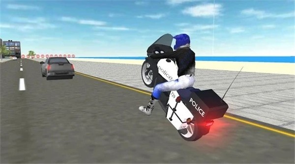 警用摩托车城市模拟截图