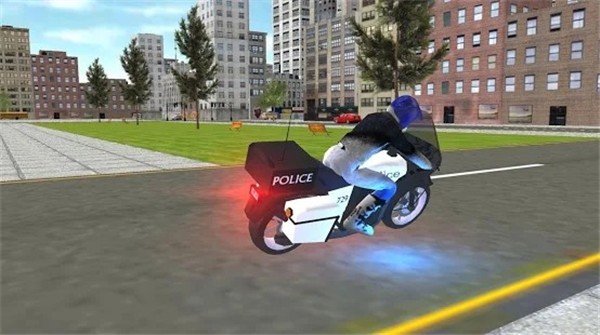 警用摩托车城市模拟截图