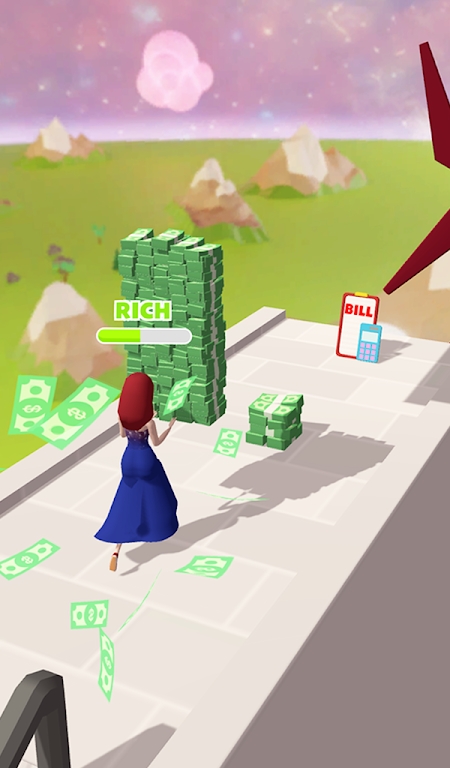 富有的种族金钱赛跑3D截图