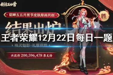 在昨日的第一条推文中，经过大家投票取胜的皮肤名字叫什么 王者荣耀12月22日每日一题答案
