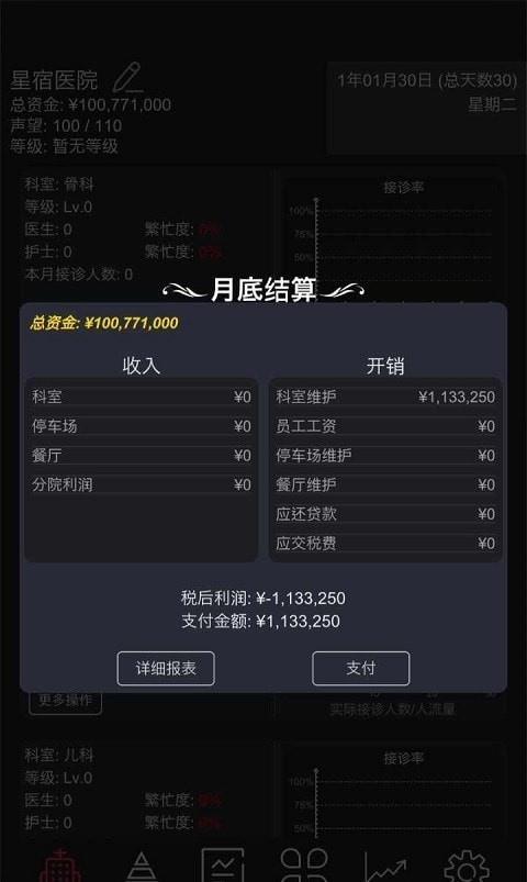 模拟医院经营截图