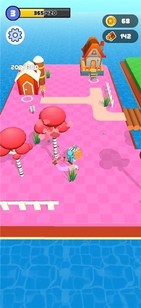 花园土地3D工艺和木材截图