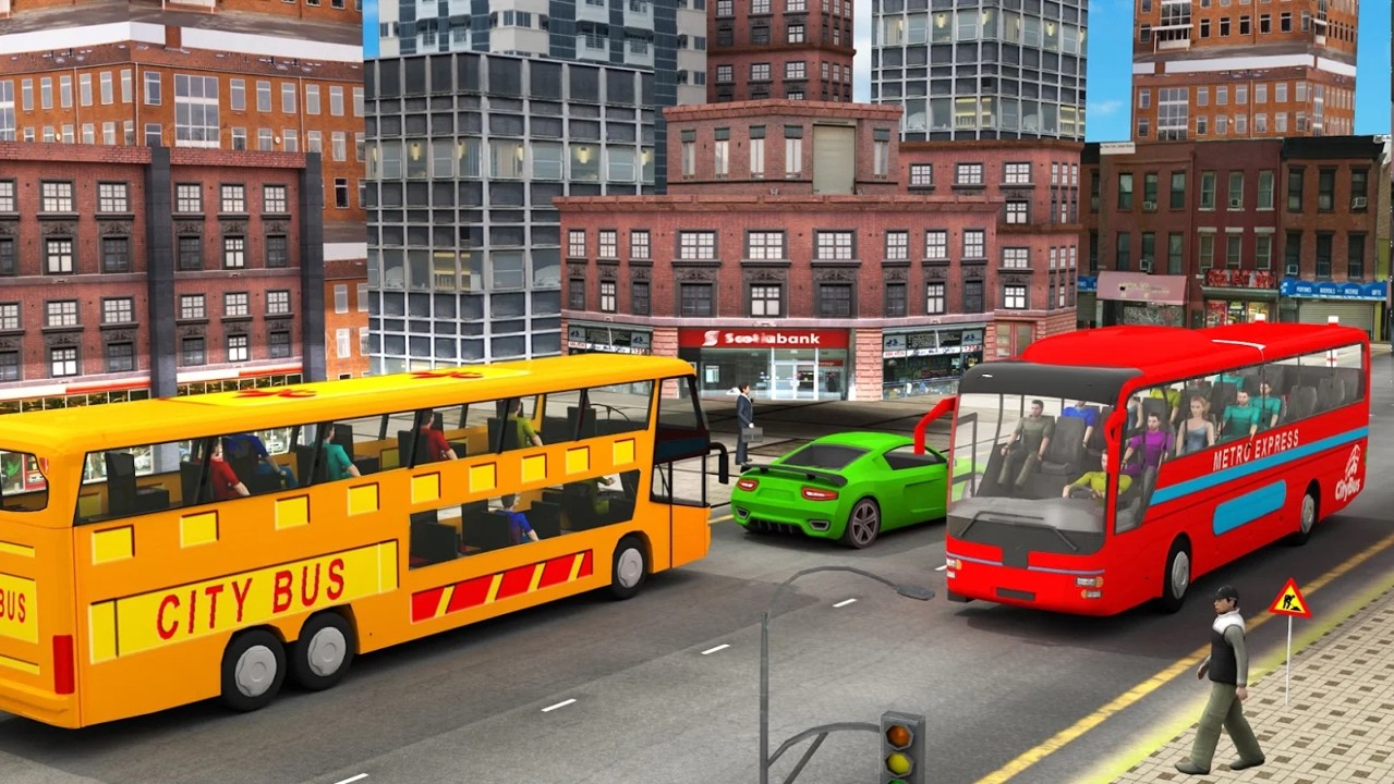 城市交通赛车：极限巴士驾驶截图