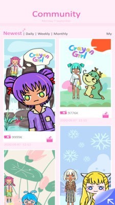 炫彩双色妆截图