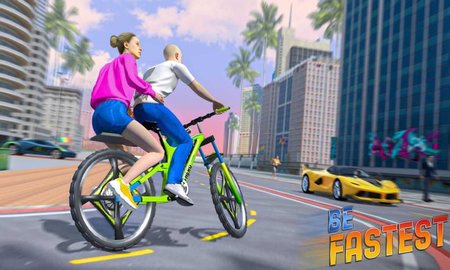 BMX自行车出租车驾驶城市乘客模拟器截图