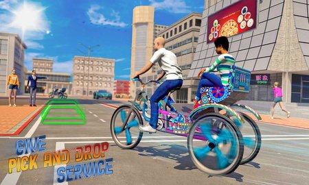 BMX自行车出租车驾驶城市乘客模拟器截图