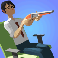 坐在椅子上射击