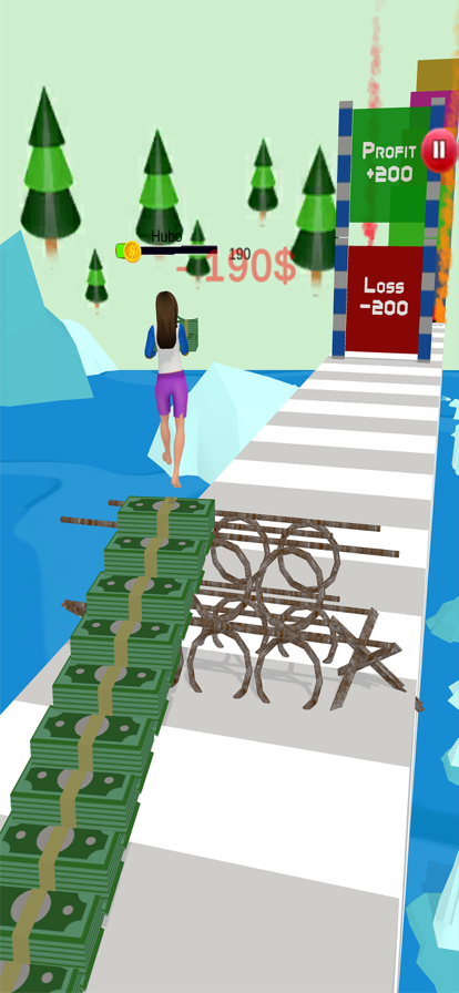 金钱女孩运行3D截图