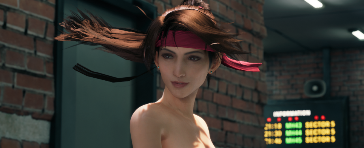 《最终幻想7：重制版》杰西无肩甲全清凉果果MOD[支持发色变换瞳色变换]截图