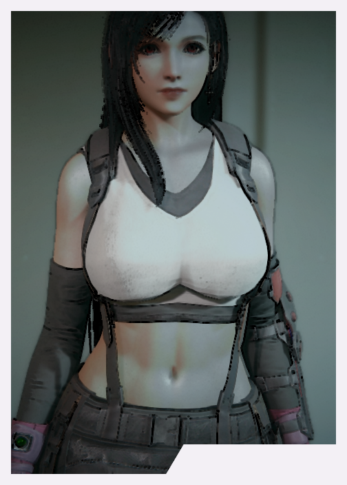 《AI少女》白色露脐装最终幻想蒂法MOD截图