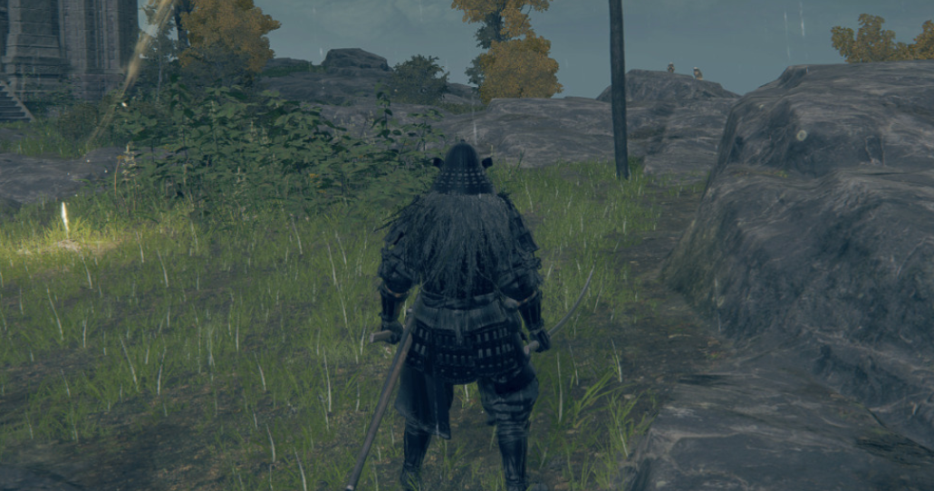 《艾尔登法环》武士初始套装全黑配色MOD截图