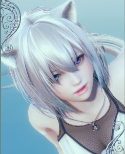 《AI少女》白发蓝瞳可爱猫耳美少女MOD截图