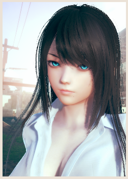 《AI少女》黑色披肩发开领衬衫小姐姐MOD截图