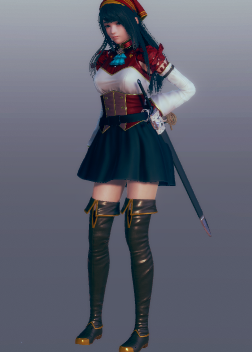《AI少女》性感红衣长靴冒险家小姐姐MOD截图