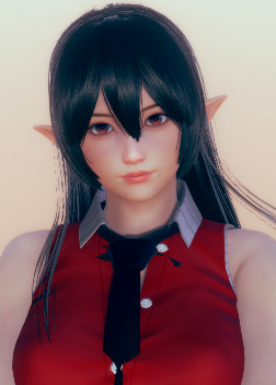 《AI少女》黑发红衣性感精灵御姐MOD截图